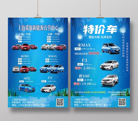 新能源特价车销售海报